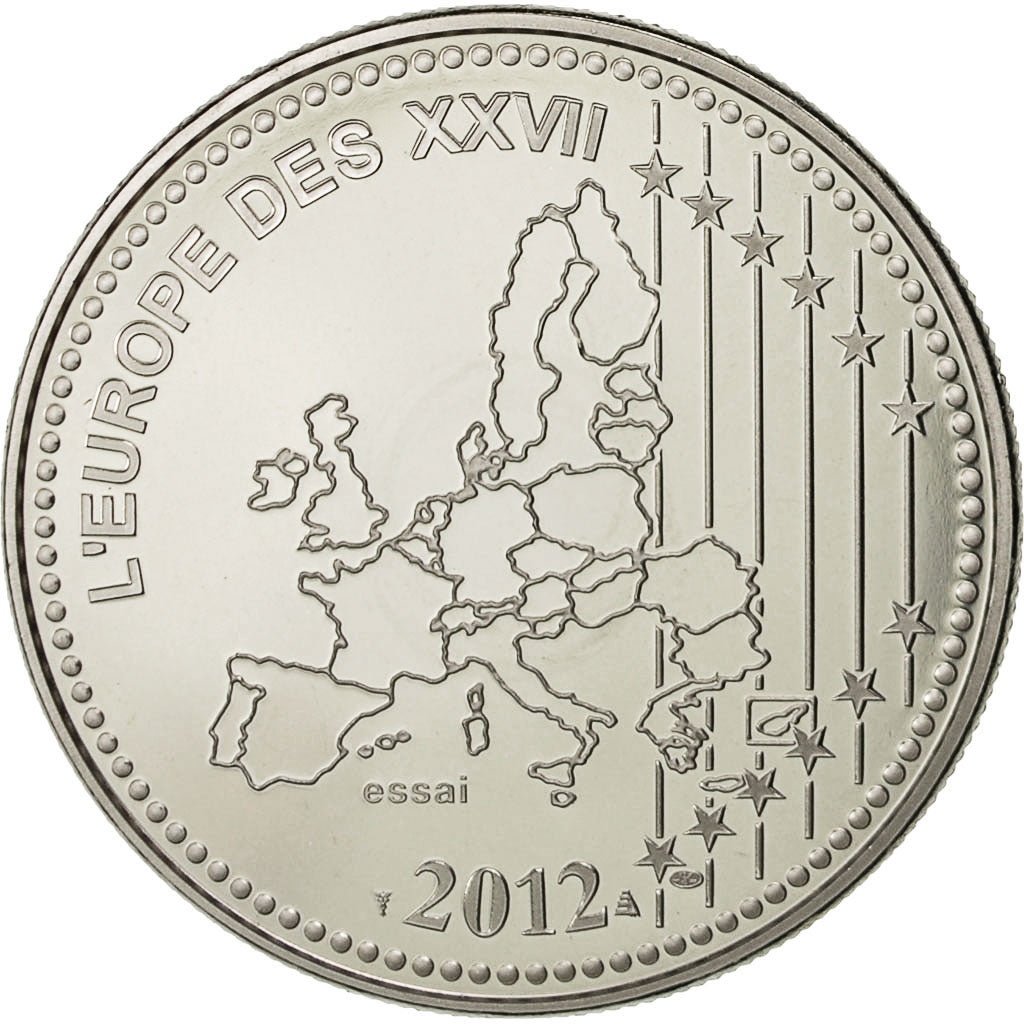 Francia, medaglia, L'Europe des XXVII, 10 Ans de l'Euro, 2012, SPL+, Nichel