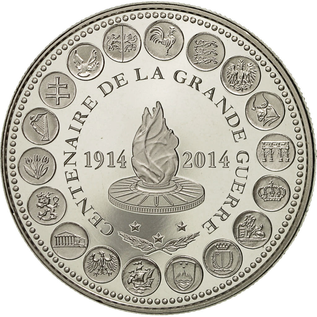 France, Medal, L'Europe des XXVII, Centenaire de la Grande Guerre, 2014, MS(64)
