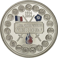 France, Medal, L'Europe des XXVII, Centenaire de Verdun, 2016, MS(64), Nickel