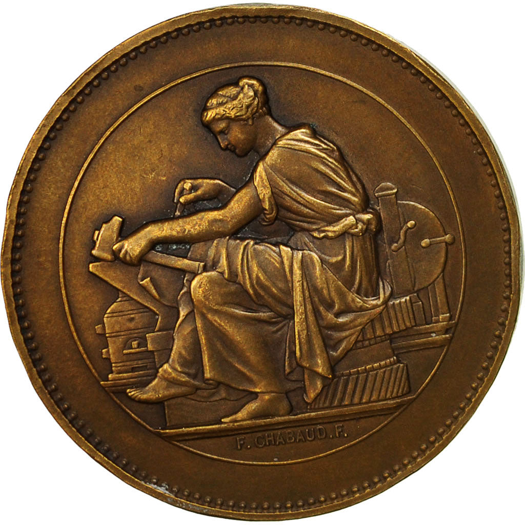 France, Medal, Société Industrielle du Nord de la France, Chabaud, AU(55-58)