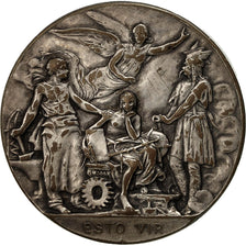 Francia, medalla, Apprentis et Jeunes Ouvriers, 1910, MBC, Bronce plateado