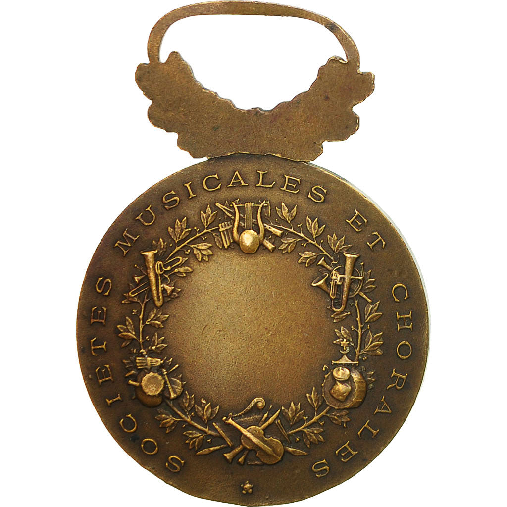 France, Medal, Sociétés musicales et chorales, Vatinelle, AU(55-58), Bronze