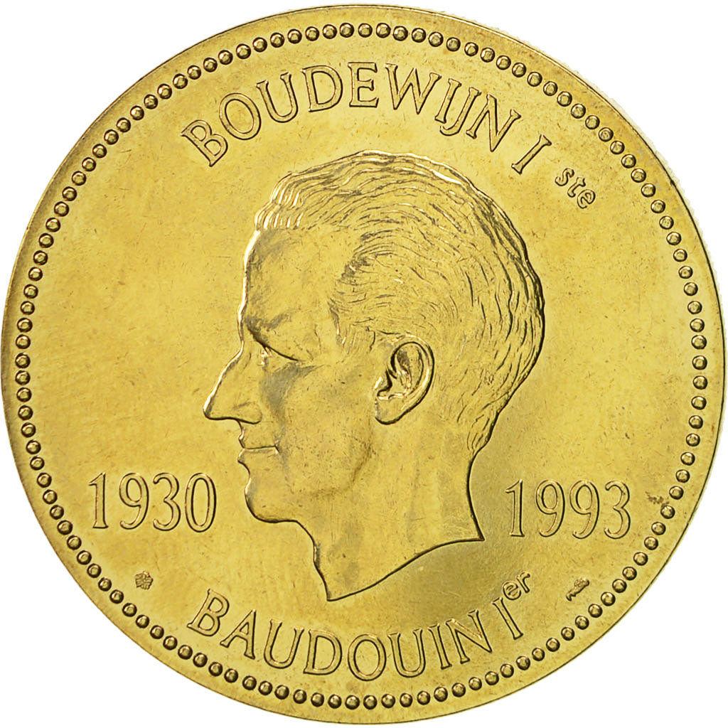 Belgium, Medal, Le roi Baudouin Ier, 1993, MS(63), Copper Gilt