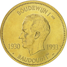 Belgium, Medal, Le roi Baudouin Ier, 1993, MS(63), Copper Gilt