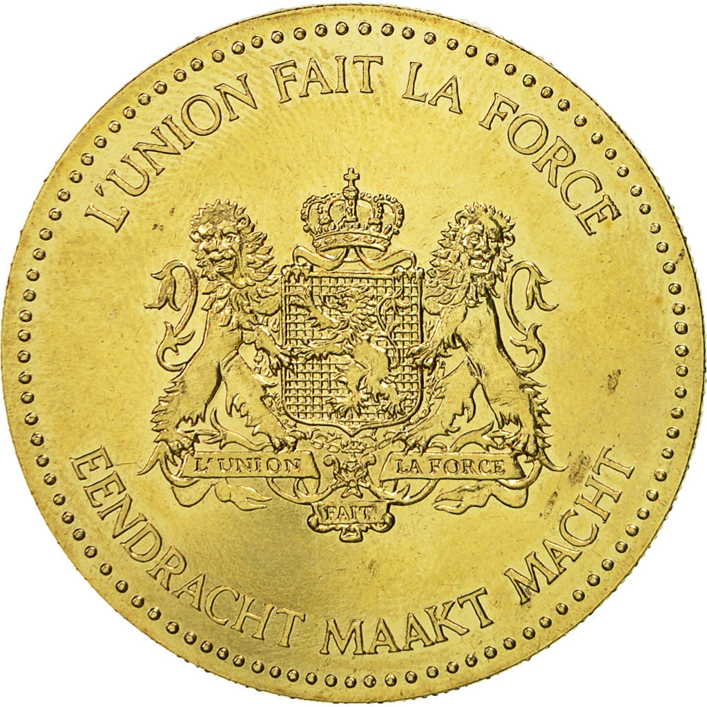 Belgium, Medal, Le roi Baudouin Ier, 1993, MS(63), Copper Gilt