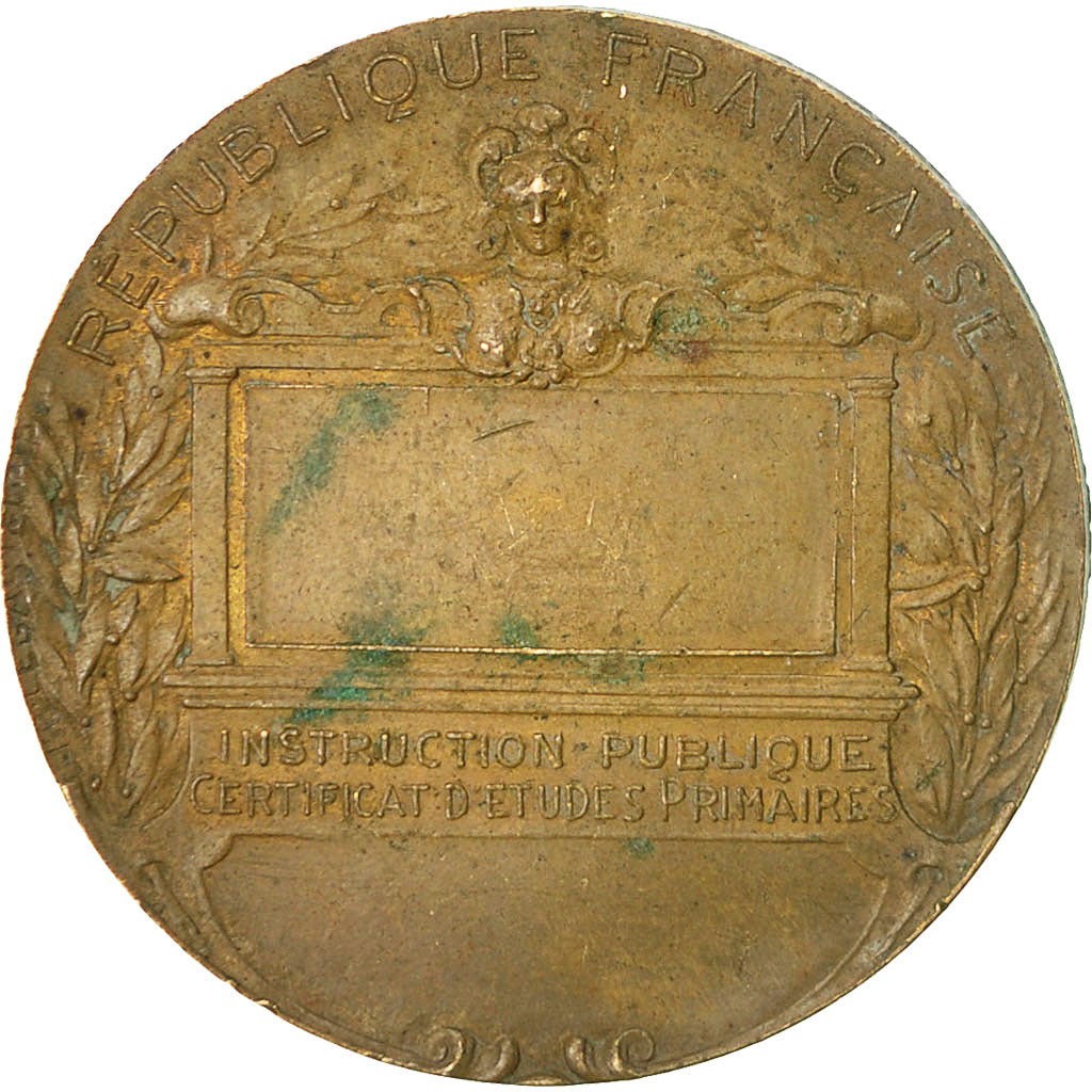 France, Médaille, Instruction Publique, Certificat d'Etudes Primaires
