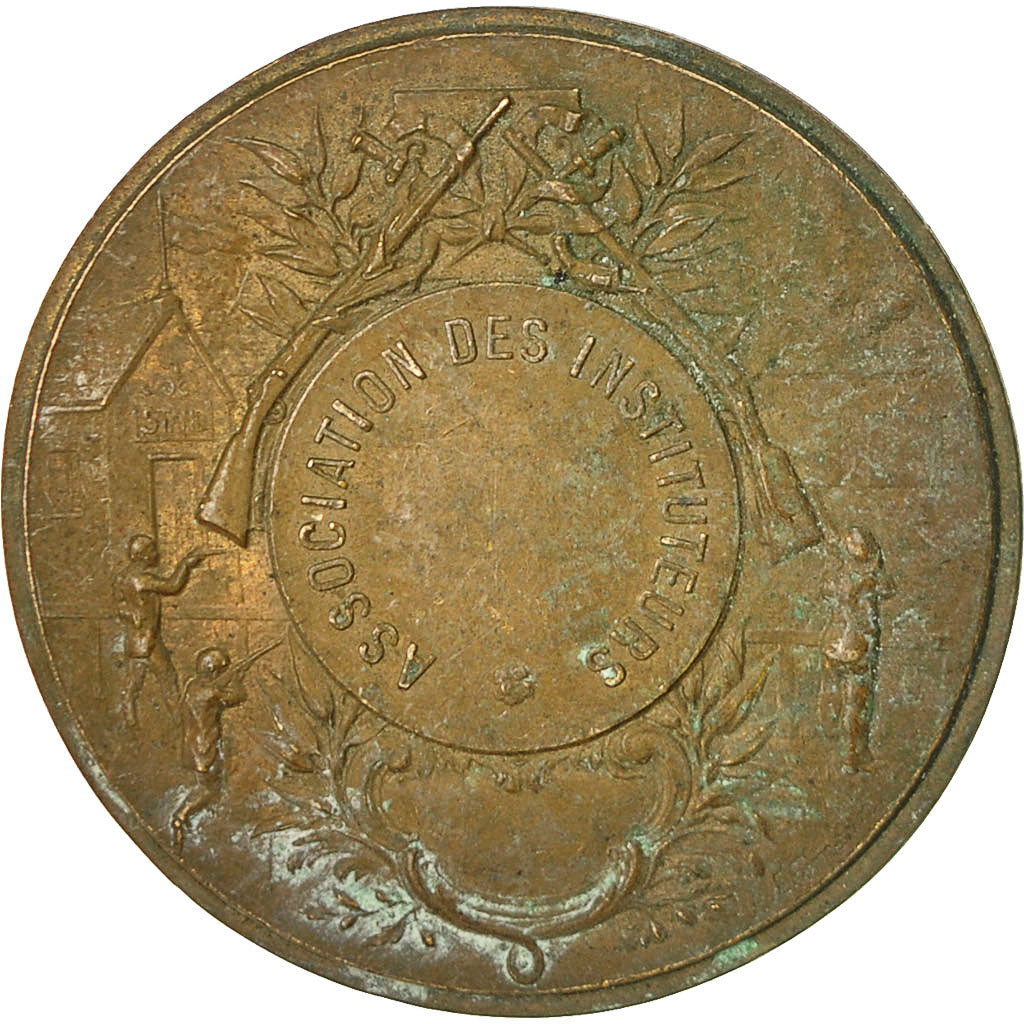 Frankreich, Medaille, Association des Instituteurs, Erdmann, S, Bronze