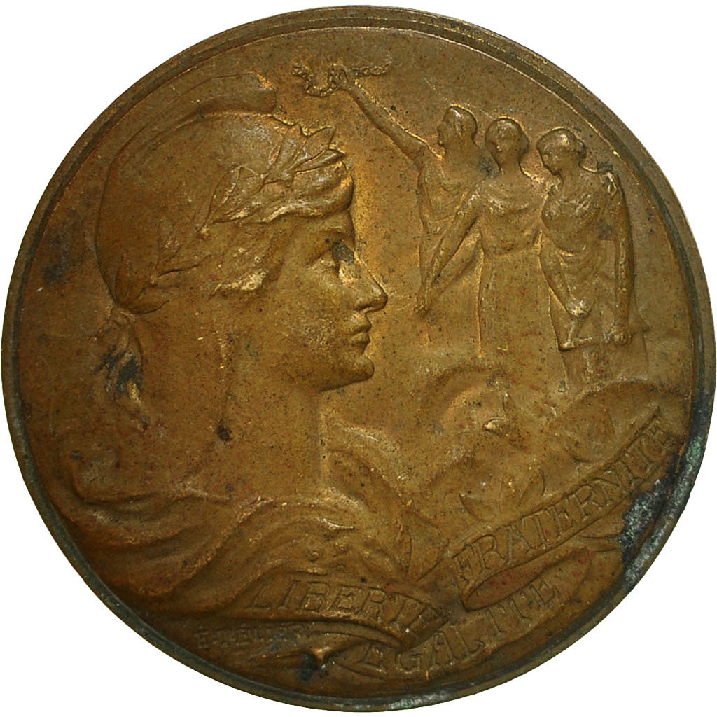 France, Medal, Association des Instituteurs, Erdmann, VF(20-25), Bronze