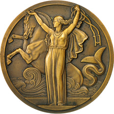 France, Medal, Compagnie Générale Transatlantique, Normandie, 1935, Vernon