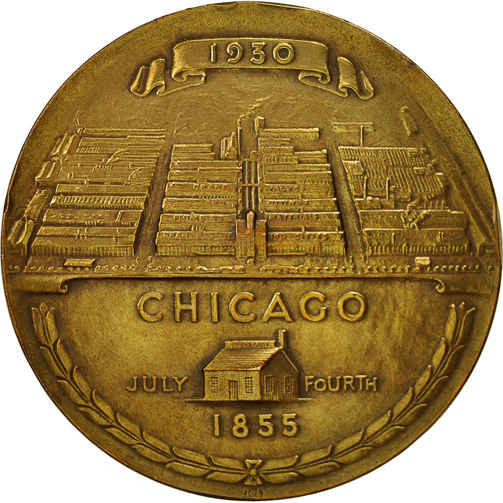 France, Medal, Seventy Fifth Anniversary of Crane CO, Chicago, 1930, AU(50-53)