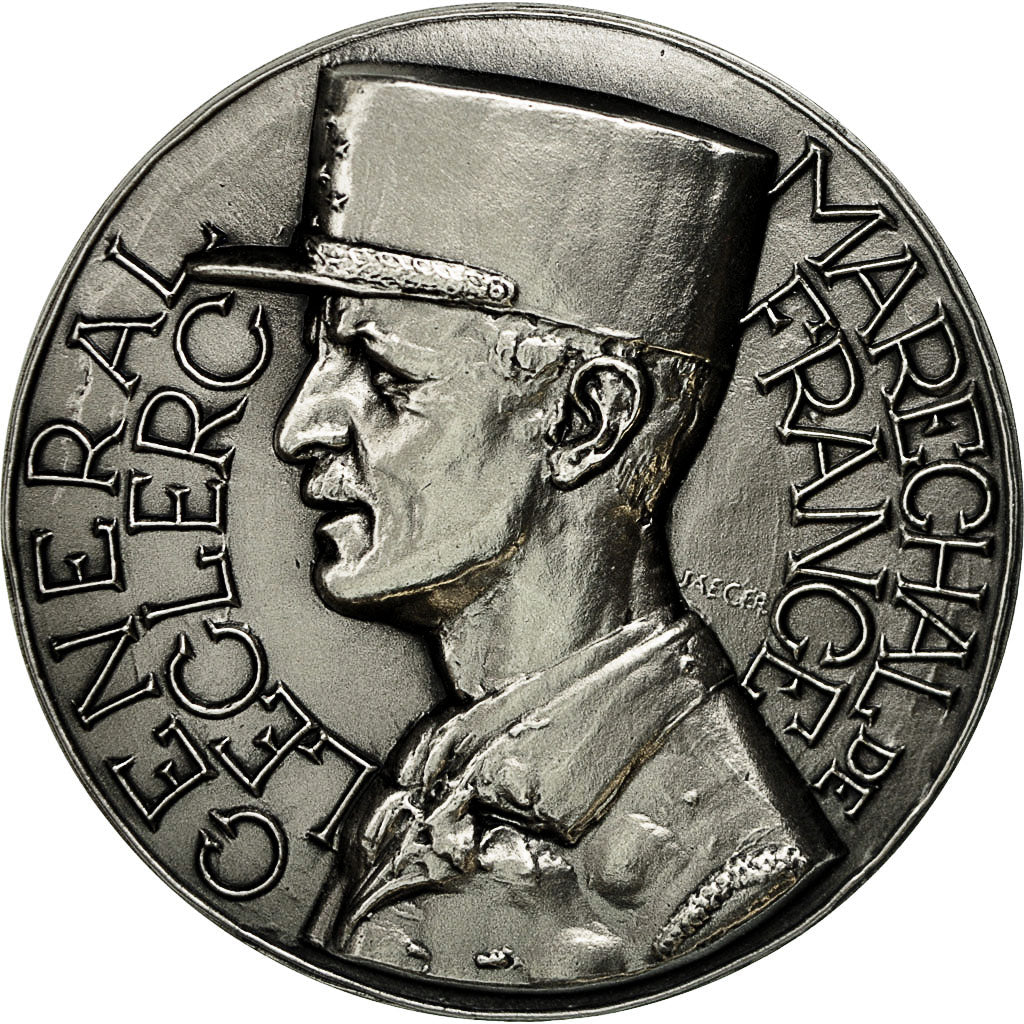 Francja, Medal, Général Leclerc, Maréchal de France, Jaeger, MS(63), Brąz