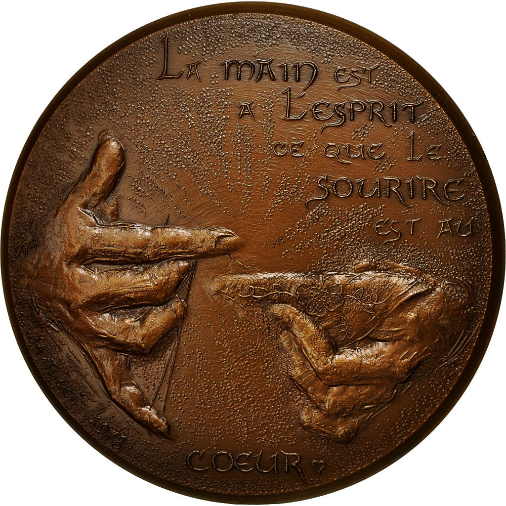 France, Medal, Métiers d'Art, 1985, Santucci, MS(60-62), Bronze