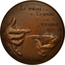 France, Medal, Métiers d'Art, 1985, Santucci, MS(60-62), Bronze