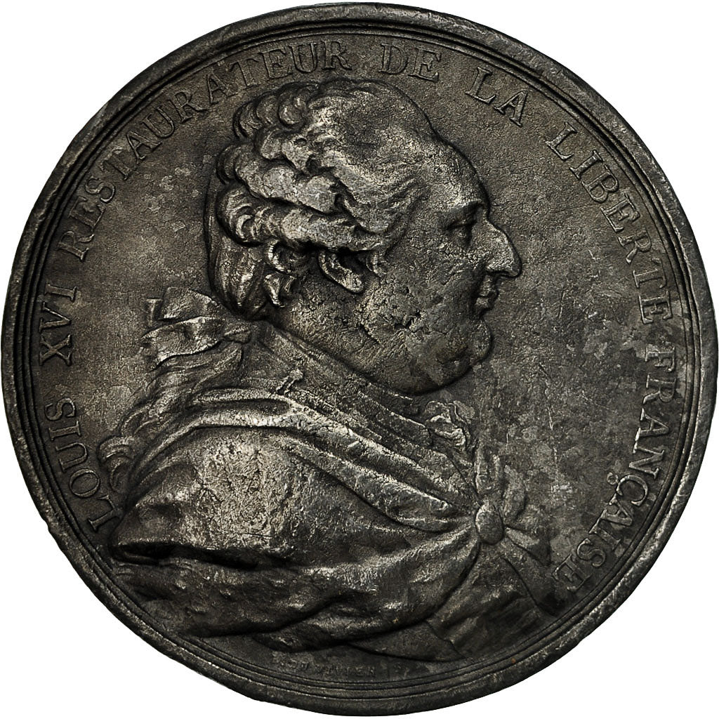 Francia, medaglia, Révolution française,Abandon des Privilèges, 1789