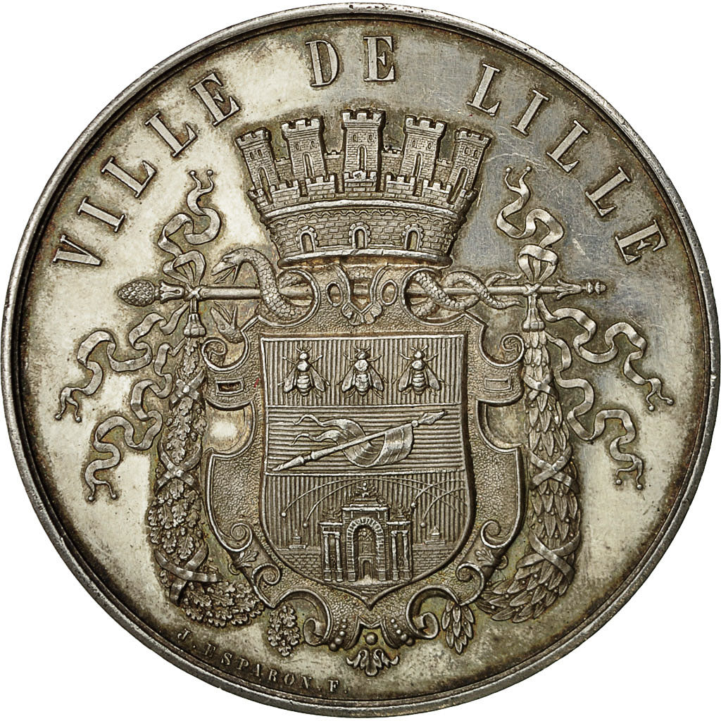 Francia, medalla, Concours International Agricole, Ville de Lille, 1879