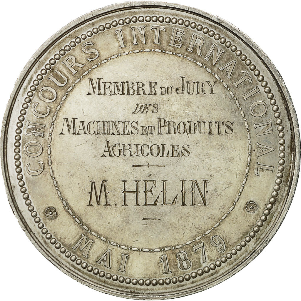 Francia, medalla, Concours International Agricole, Ville de Lille, 1879