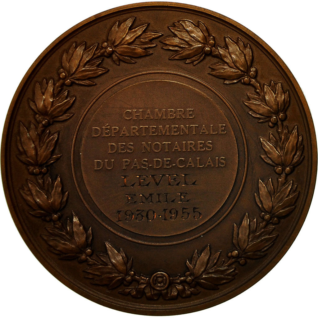 Francia, medalla, Chambre Départementale des Notaires du Pas de Calais, 1955