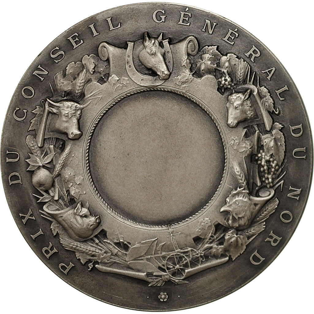France, Medal, Prix du Conseil Général du Nord, Michelet, MS(63), Silvered