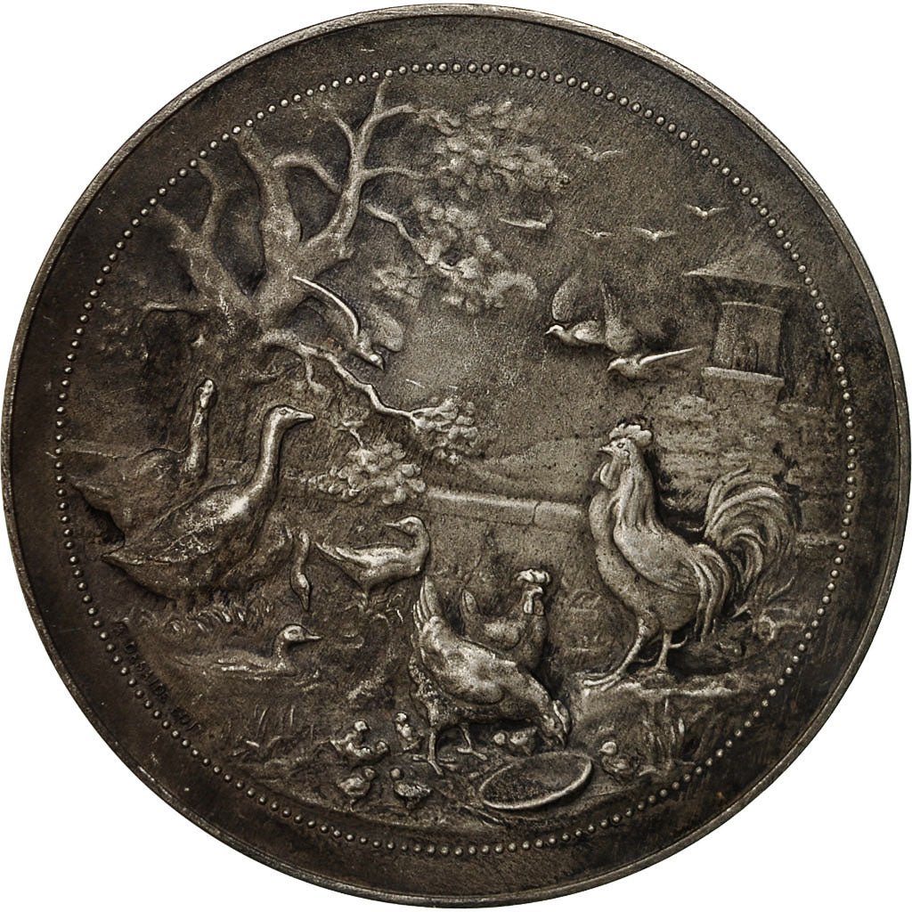 France, Médaille, animaux, Concours de Basse-cour, Arthus Bertrand, TTB+