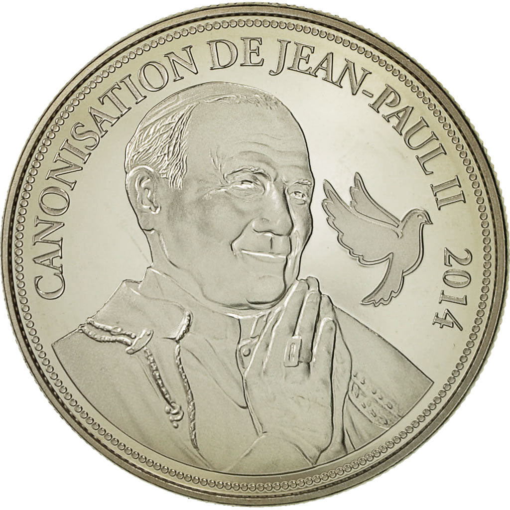 France, Medal, Canonisation de Jean Paul II, 2014, MS(64), Nickel