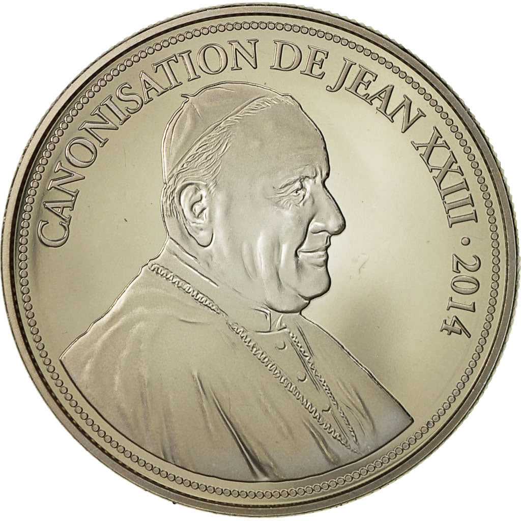 Francja, Medal, Canonisation de Jean XXIII, 2014, MS(64), Nikiel