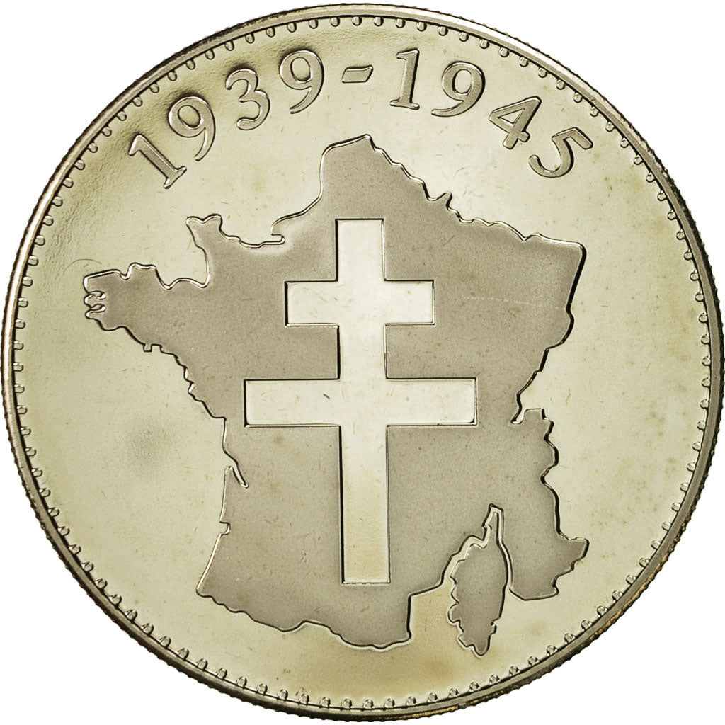 Francia, medalla, Le débarquement de Normandie 6 Juin 1944, FDC, Níquel