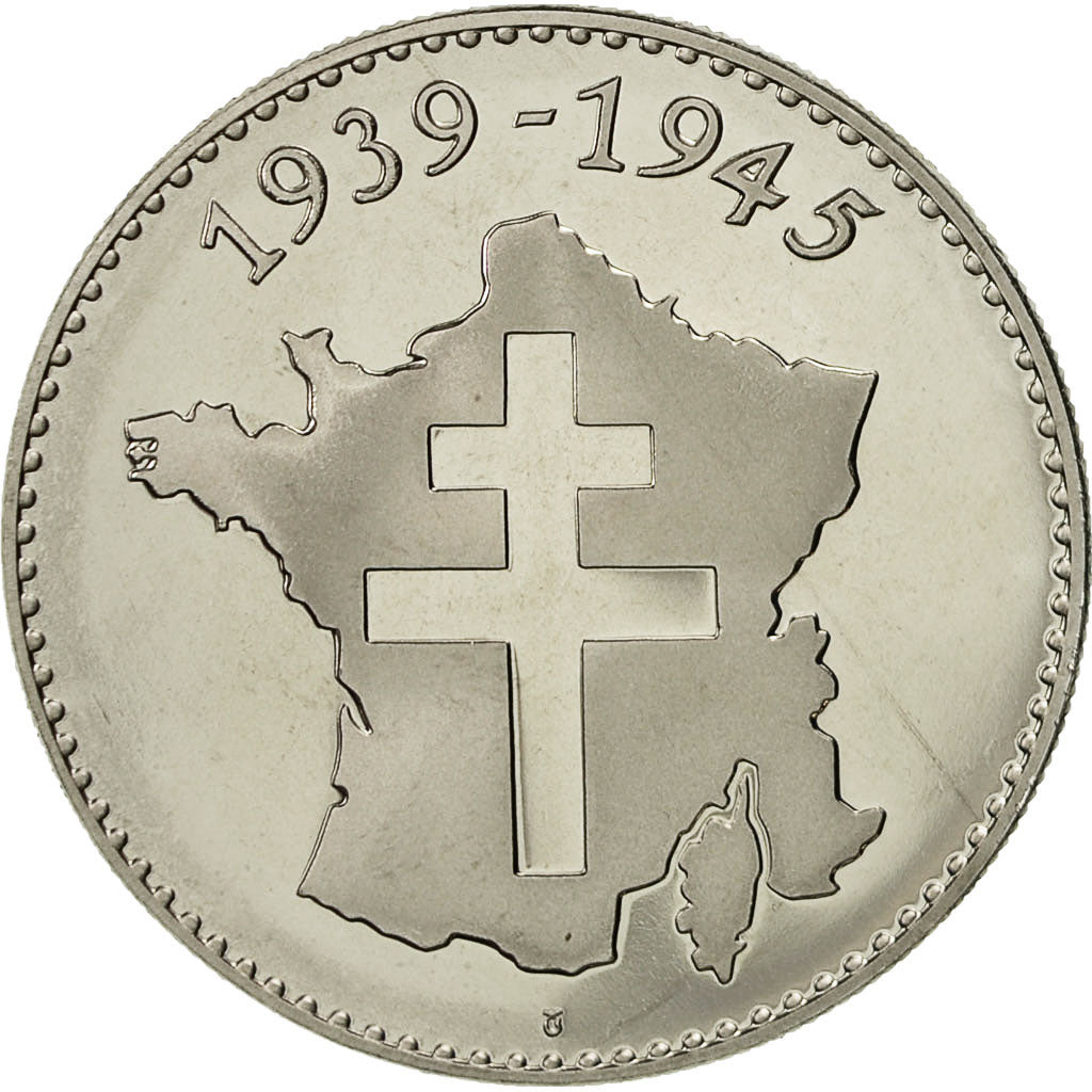 Francja, Medal, La Bataille de Bir Hakeim, MS(65-70), Nikiel