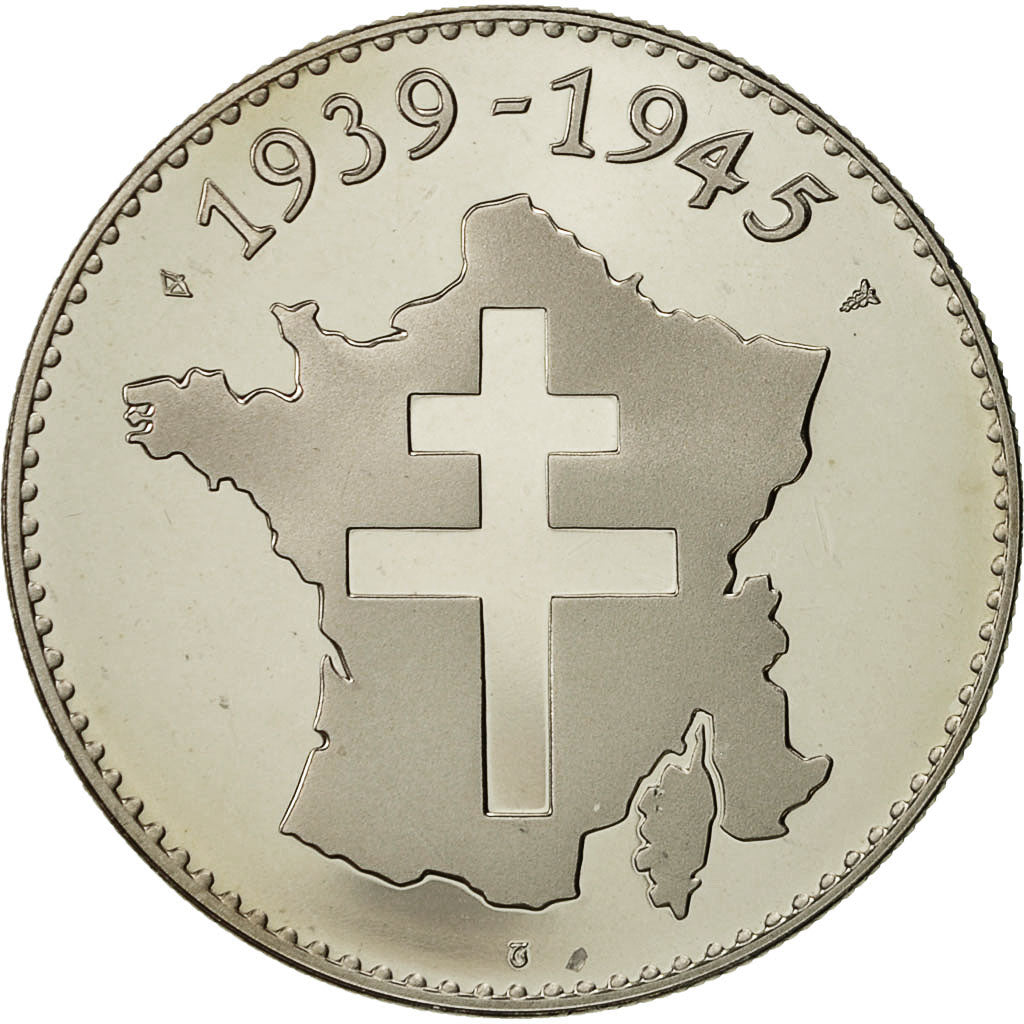 France, Médaille, Libération de la France 1945, FDC, Nickel