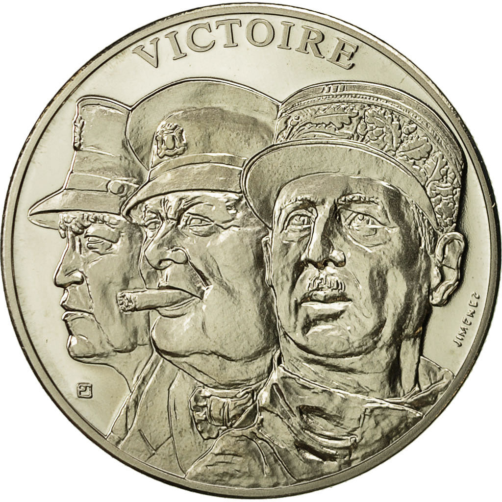 Francja, Medal, Seconde Guerre Mondiale, La Victoire de 1945, MS(65-70), Nikiel