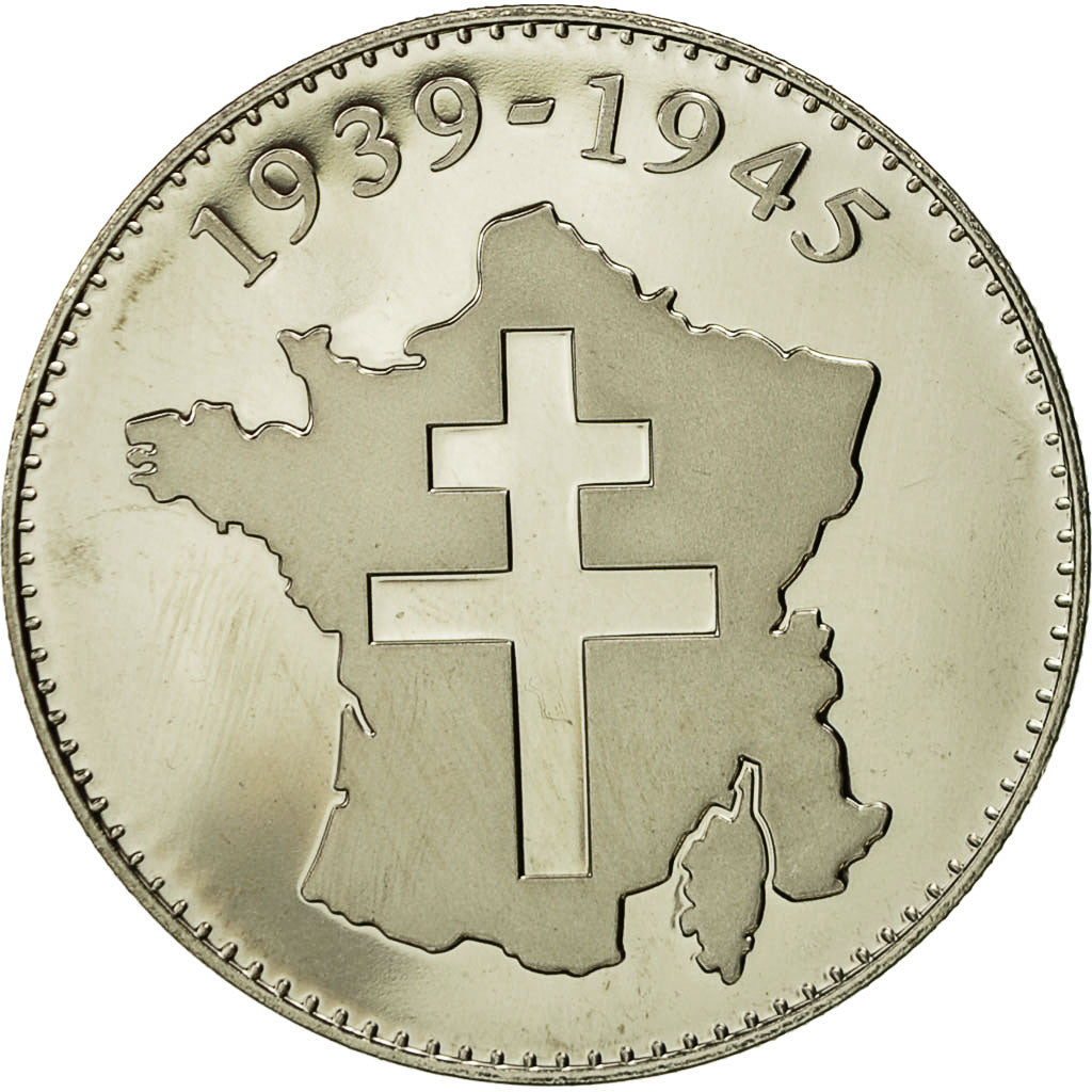 Francja, Medal, Seconde Guerre Mondiale, La Victoire de 1945, MS(65-70), Nikiel