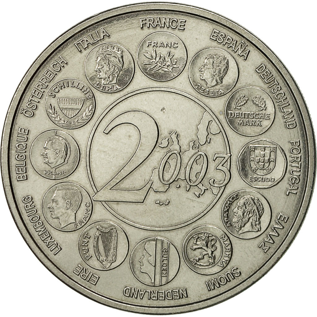 Francia, medaglia, L'Europe des XV, Essai, 2003, Monnaie de Paris, FDC, Nichel