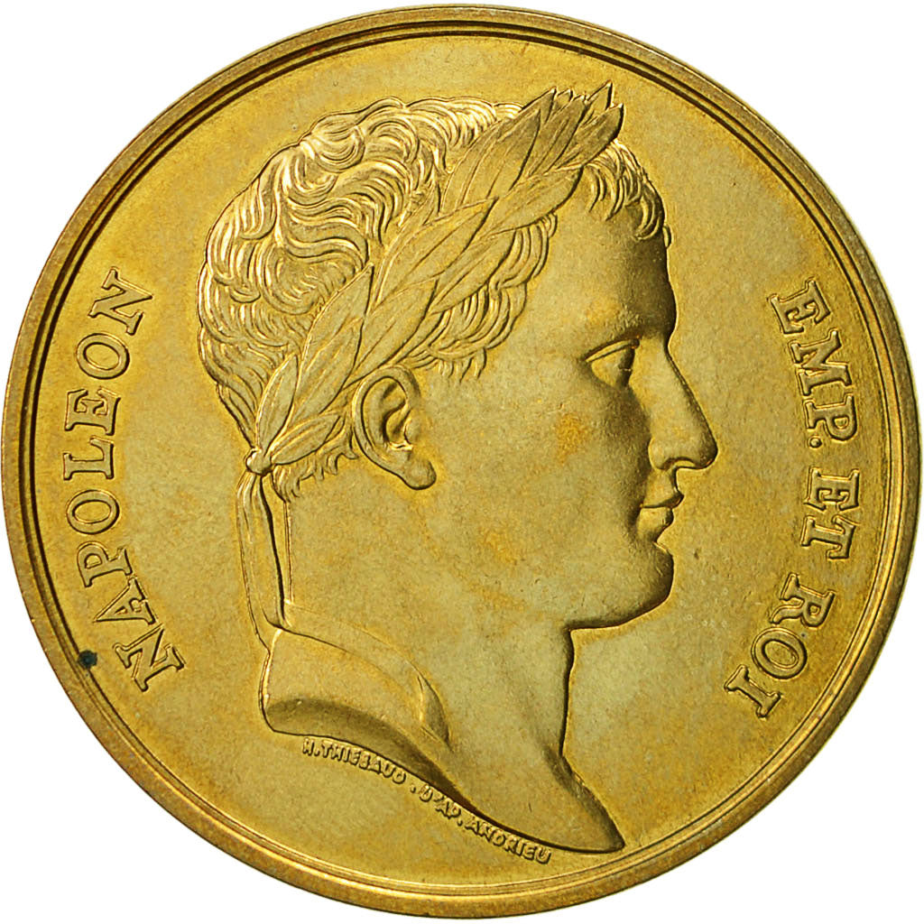 France, Medal, Le sacre de Napoléon Ier par Pie VII, Thiébaud, MS(63), Copper