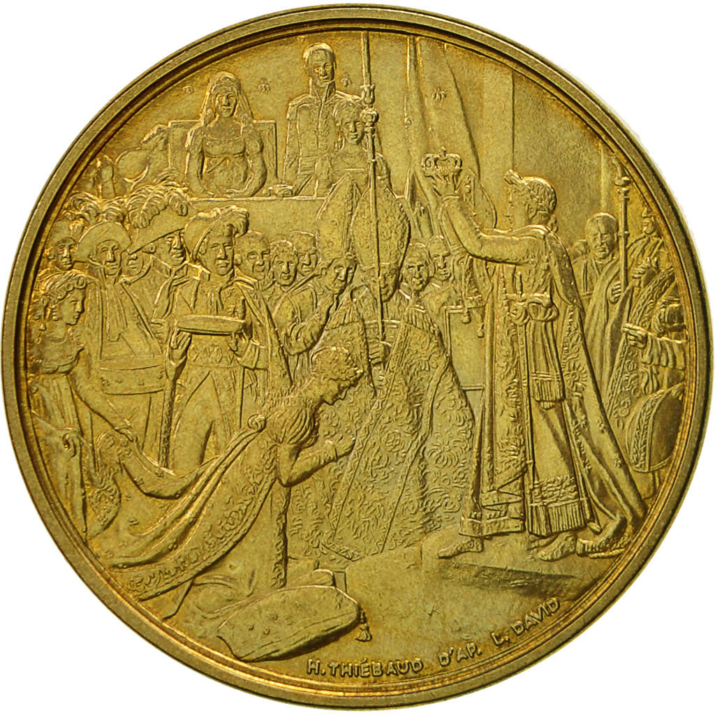France, Medal, Le sacre de Napoléon Ier par Pie VII, Thiébaud, MS(63), Copper