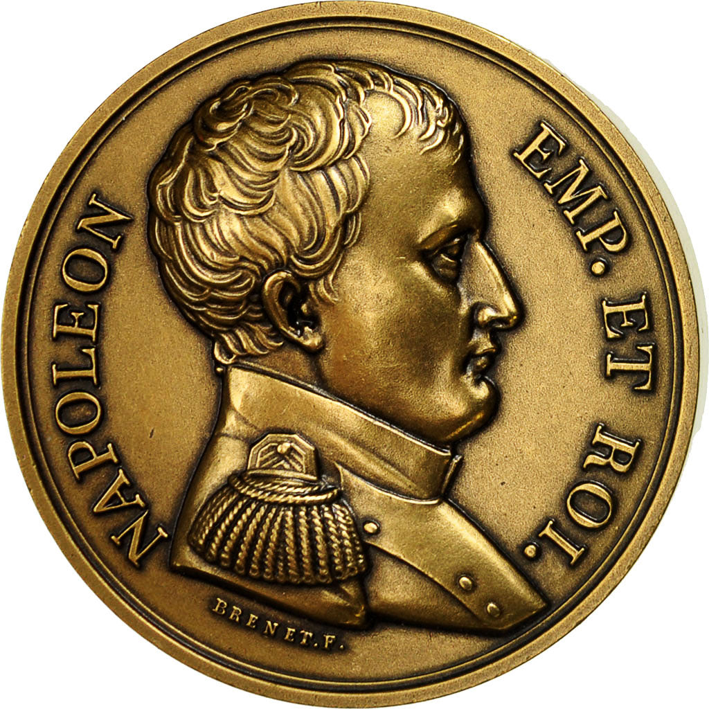 France, Médaille, Napoléon Empereur et Roi, Denon, SPL+, Bronze