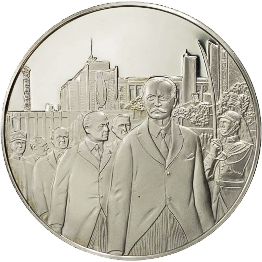 France, Medal, Les Présidents de la République, Albert Lebrun, MS(64), Silver