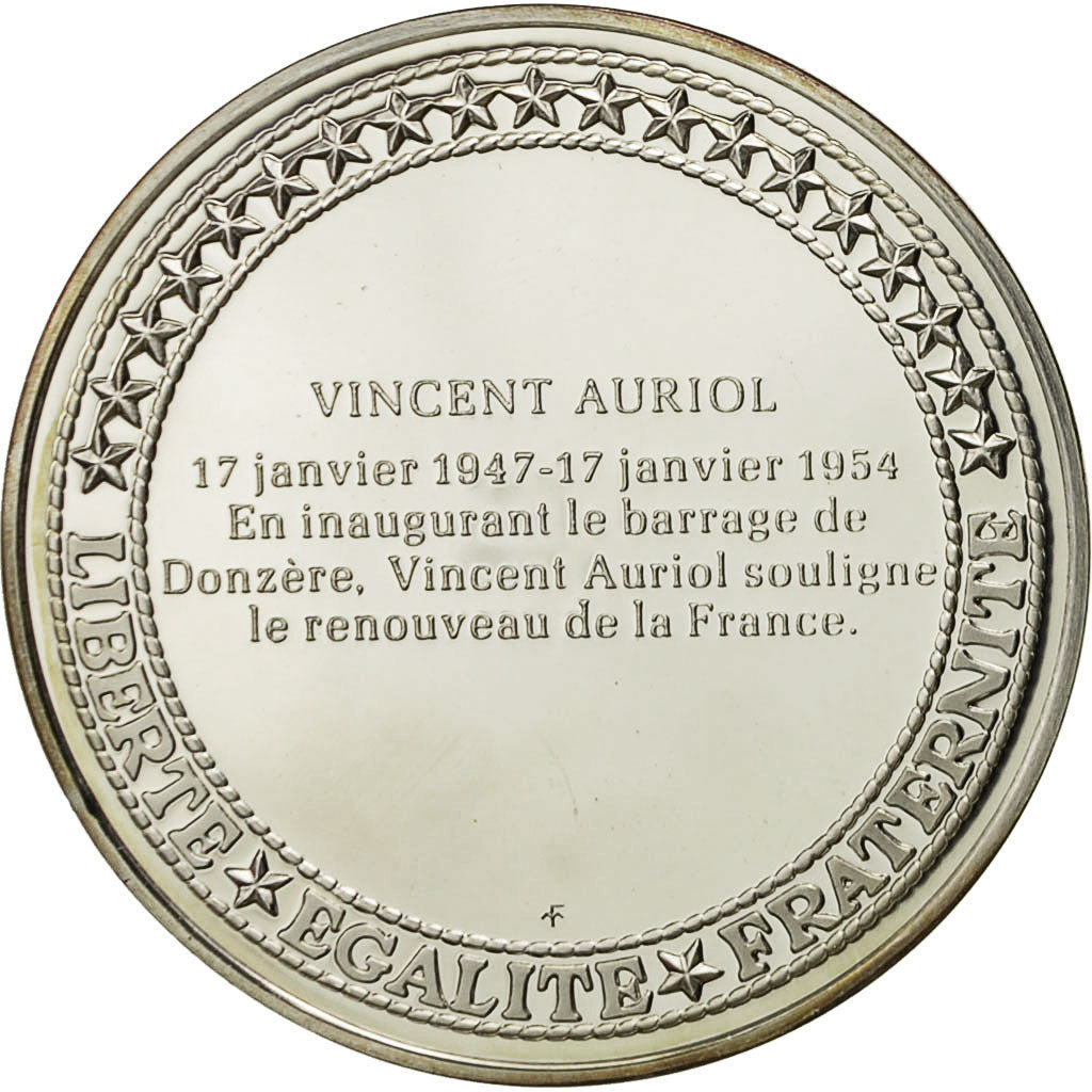 Francja, Medal, Les Présidents de la République, Vincent Auriol, MS(64)