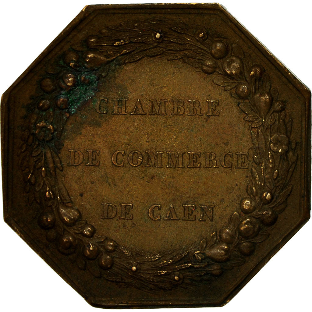 France, Token, Louis Philippe Ier, Chambre de Commerce de Caen, 1848, Pingret