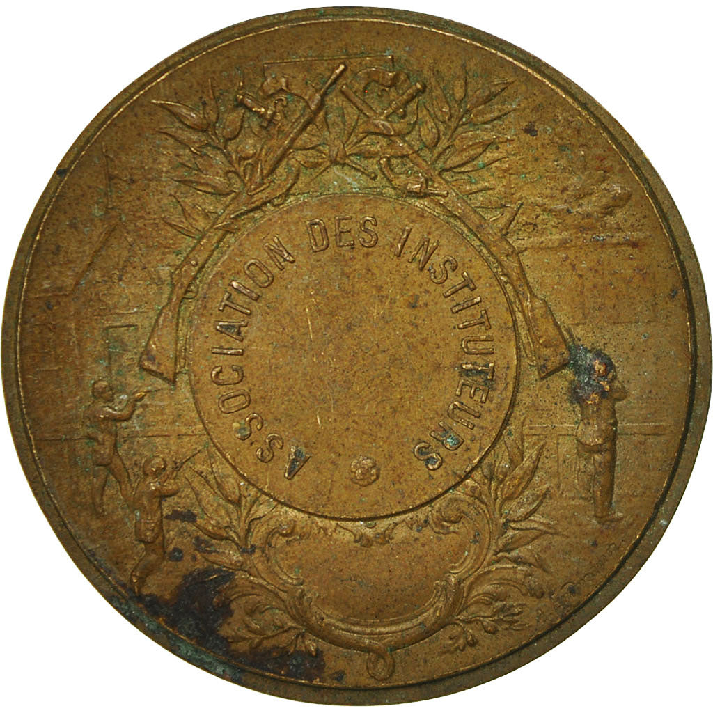 France, Medal, Association des Instituteurs, Erdmann, VG(8-10), Bronze