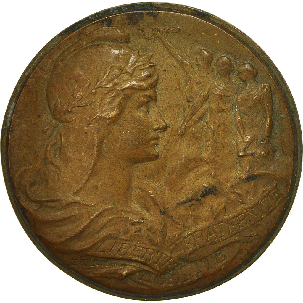 France, Medal, Association des Instituteurs, Erdmann, VG(8-10), Bronze