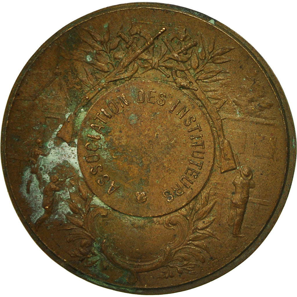 France, Medal, Association des Instituteurs, Erdmann, VG(8-10), Bronze