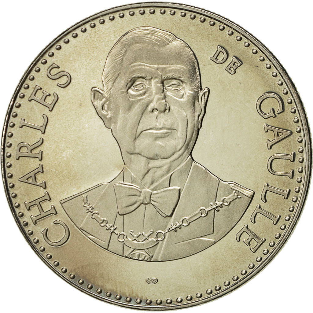 France, Medal, Vème République, Charles De Gaulle, MS(63), Nickel