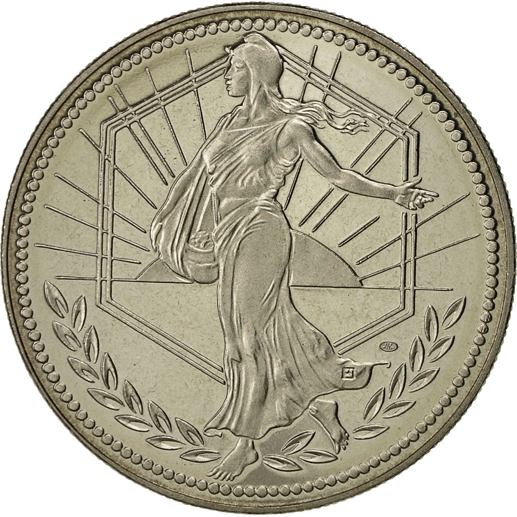 Francja, Medal, L'Europe, Semeuse, 2001, MS(64), Nikiel