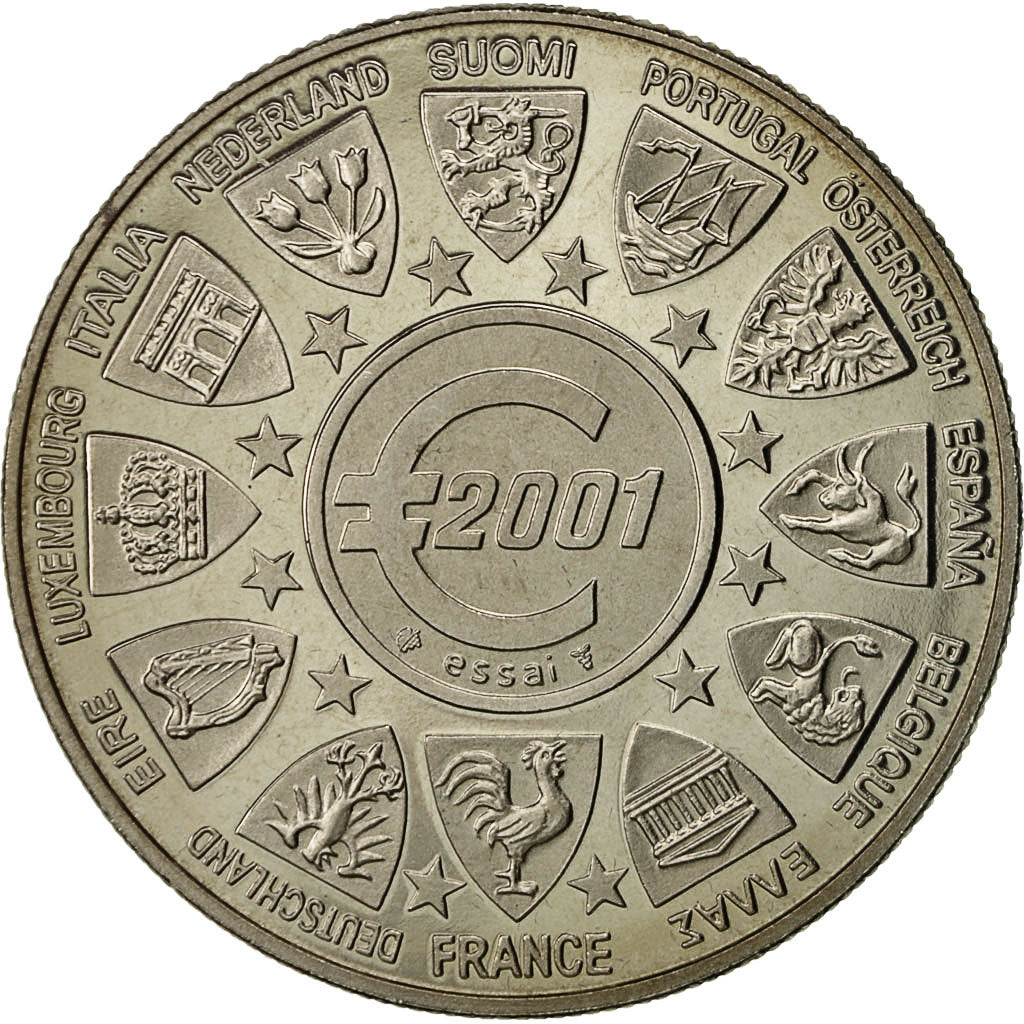 Francja, Medal, L'Europe, Semeuse, 2001, MS(64), Nikiel