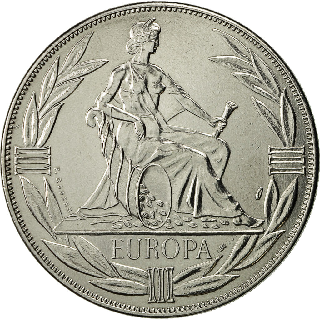 Frankreich, Medaille, Ecu Europa, Europe Assise, 1981, Rodier, UNZ+, Nickel