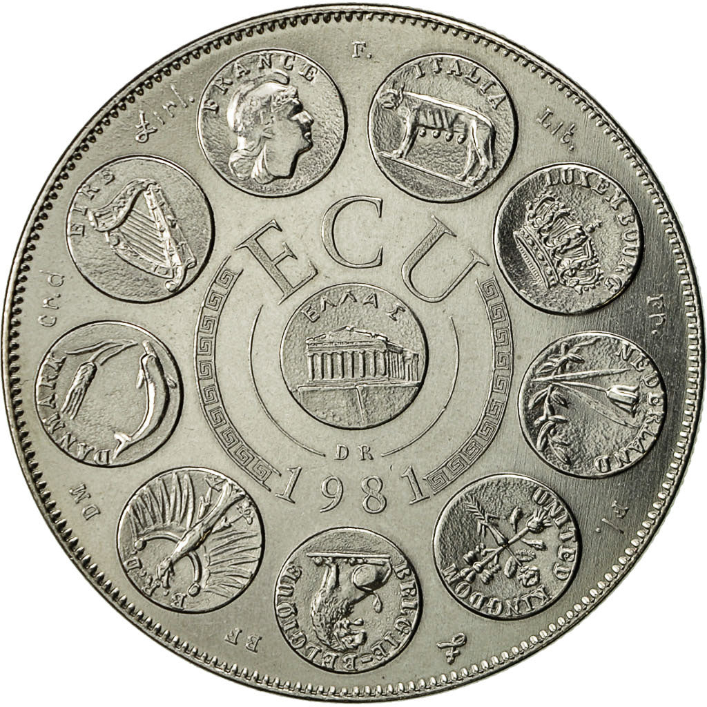 Frankreich, Medaille, Ecu Europa, Europe Assise, 1981, Rodier, UNZ+, Nickel