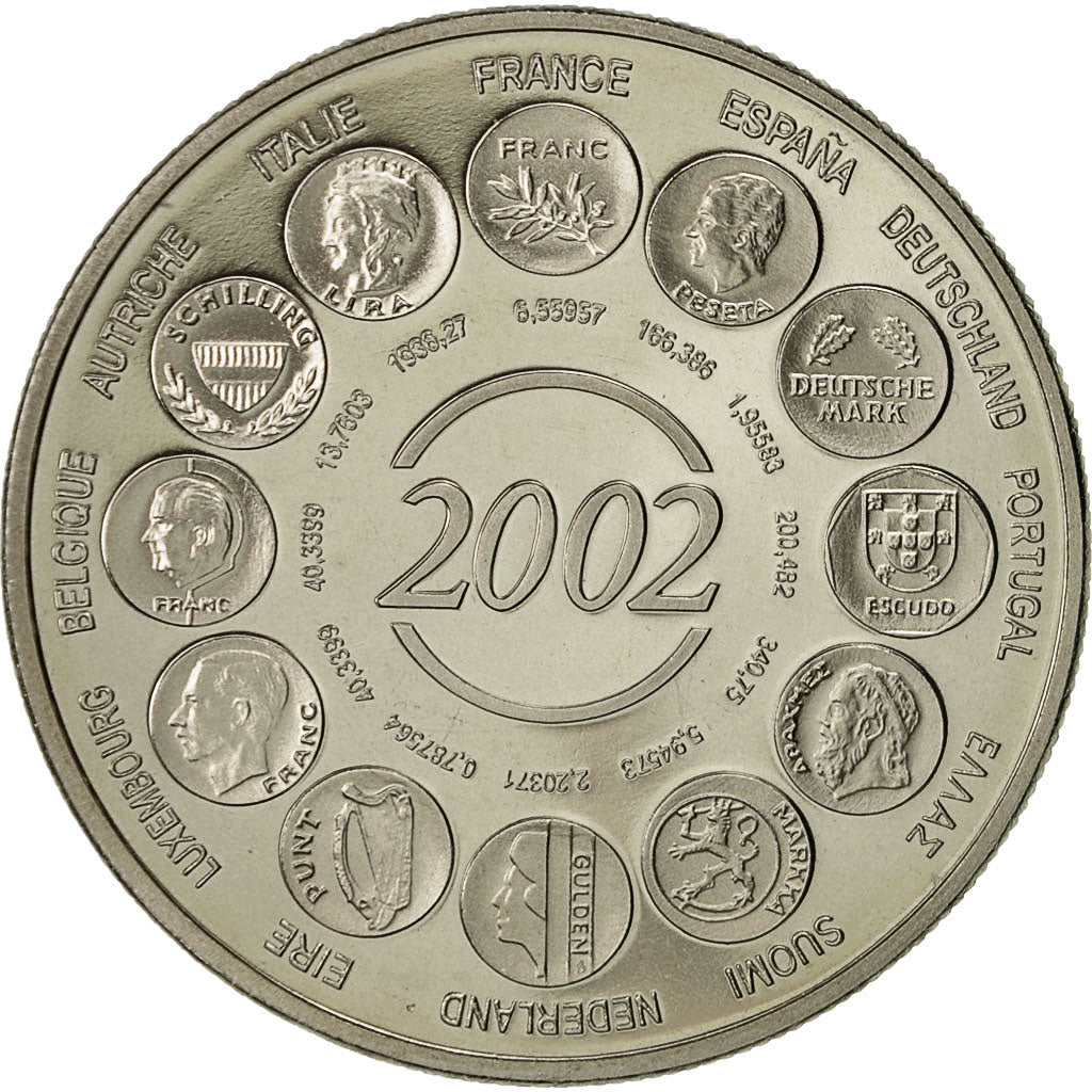 Francia, medaglia, Naissance de l'euro fiduciaire, 1er Janvier 2002, SPL+
