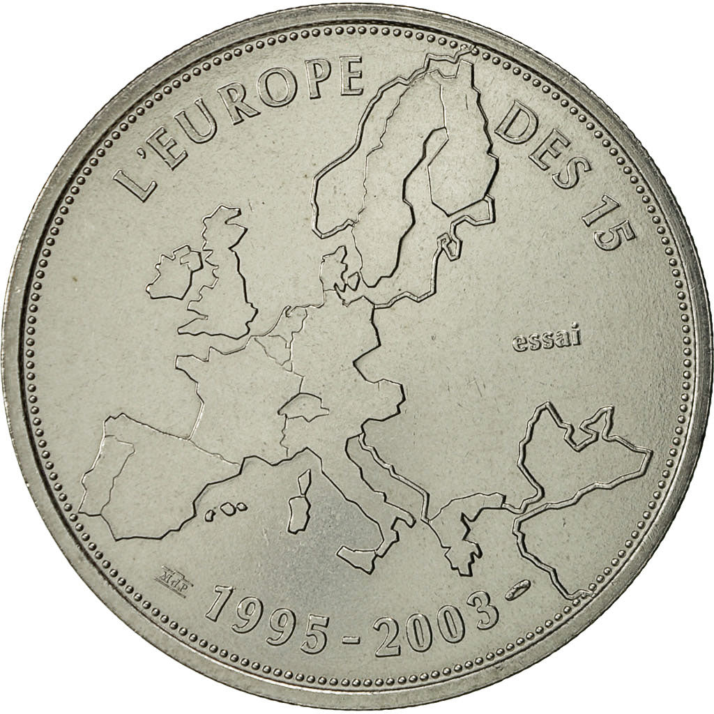 Francia, medaglia, L'Europe des 15, essai, 2003, SPL+, Nichel