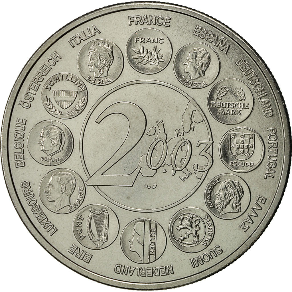Francia, medaglia, L'Europe des 15, essai, 2003, SPL+, Nichel
