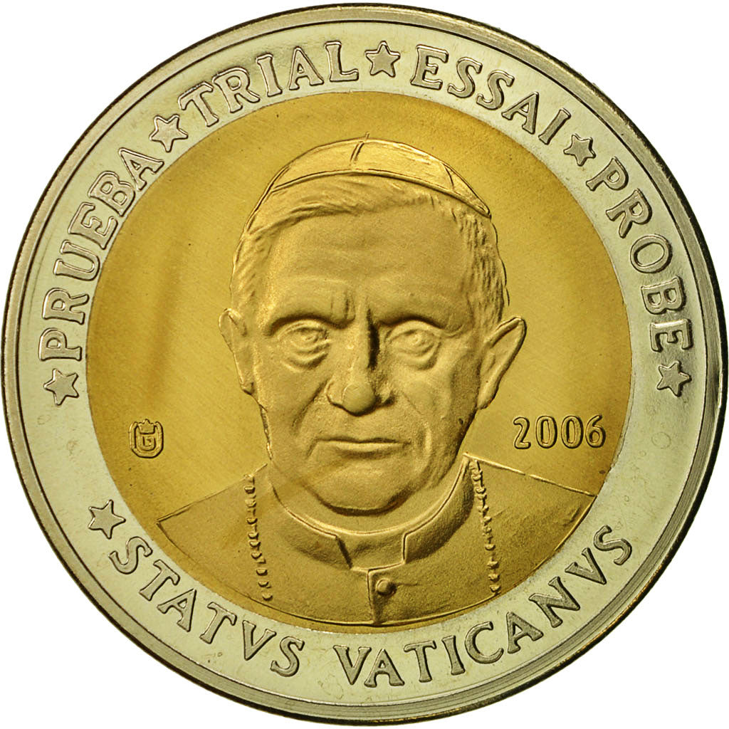 France, Medal, 10 Euro Essai du Vatican, 2006, MS(64), Bi-Metallic