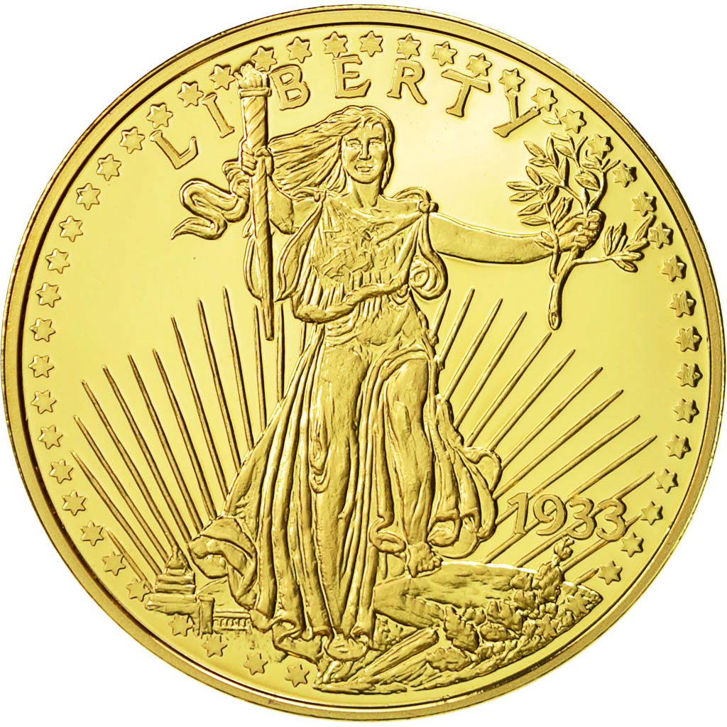 France, Medal, Reproduction Twenty Dollars Liberty, 2003, MS(64), Copper-Nickel